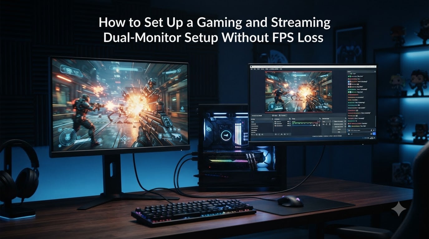 How to Set Up a Gaming and Streaming Dual-Monitor Setup Without FPS Loss