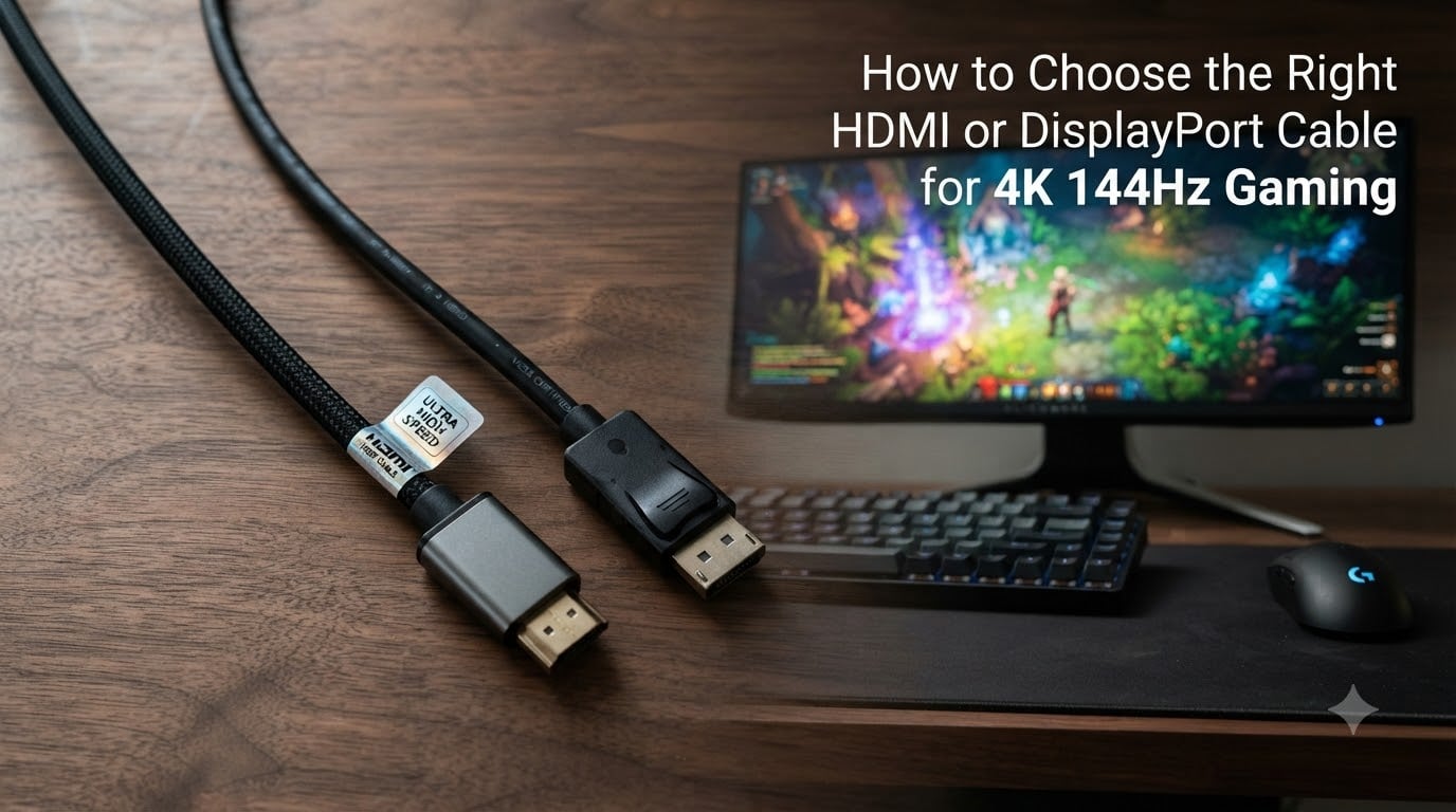 How to Choose the Right HDMI or DisplayPort Cable for 4K 144Hz Gaming