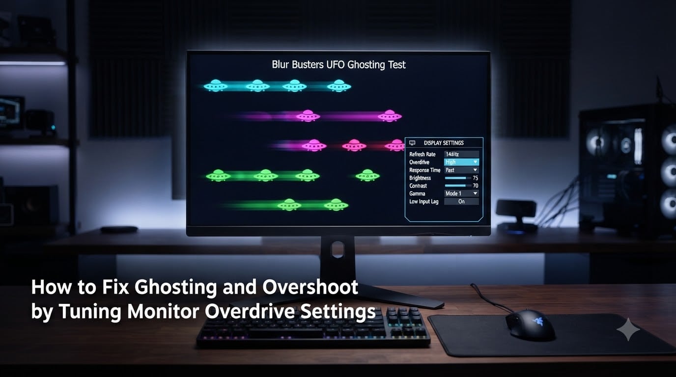 How to Fix Ghosting and Overshoot by Tuning Monitor Overdrive Settings