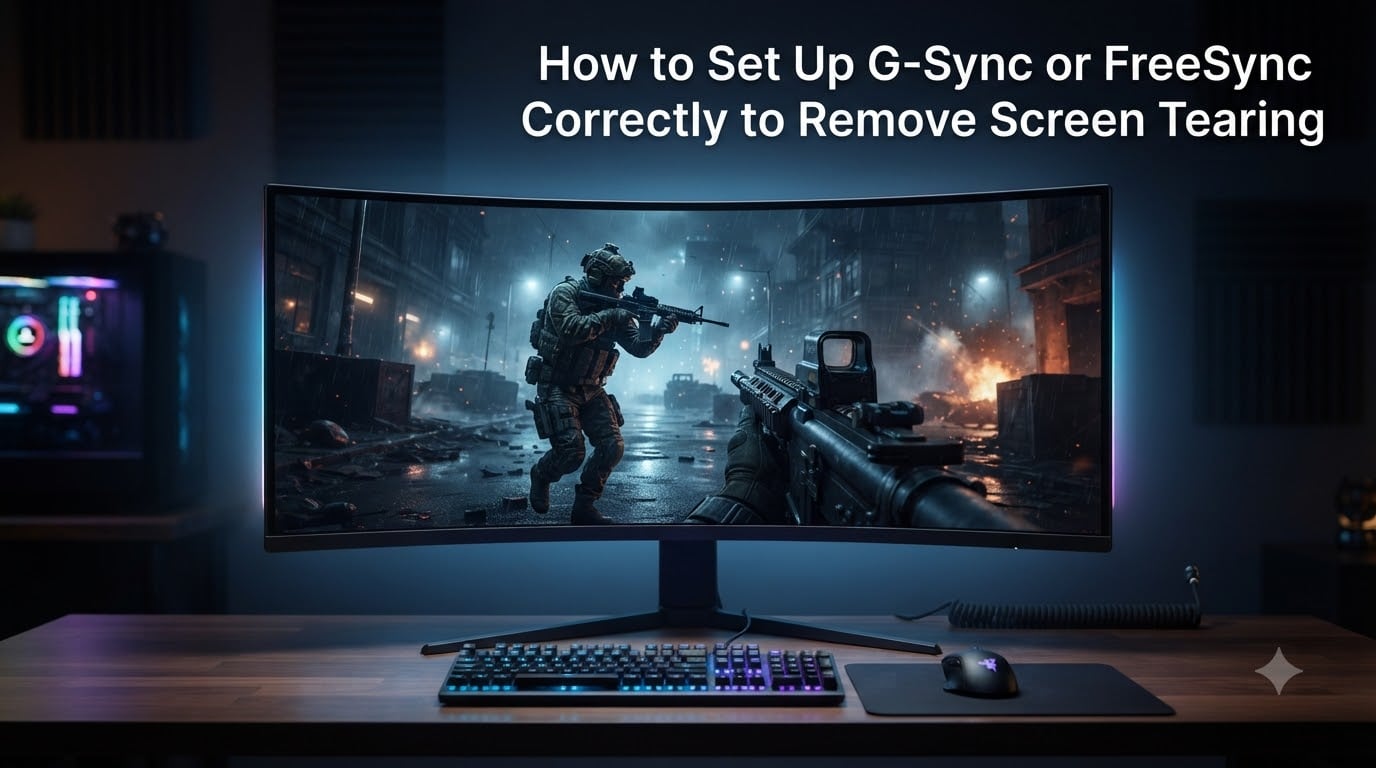 How to Set Up G-Sync or FreeSync Correctly to Remove Screen Tearing