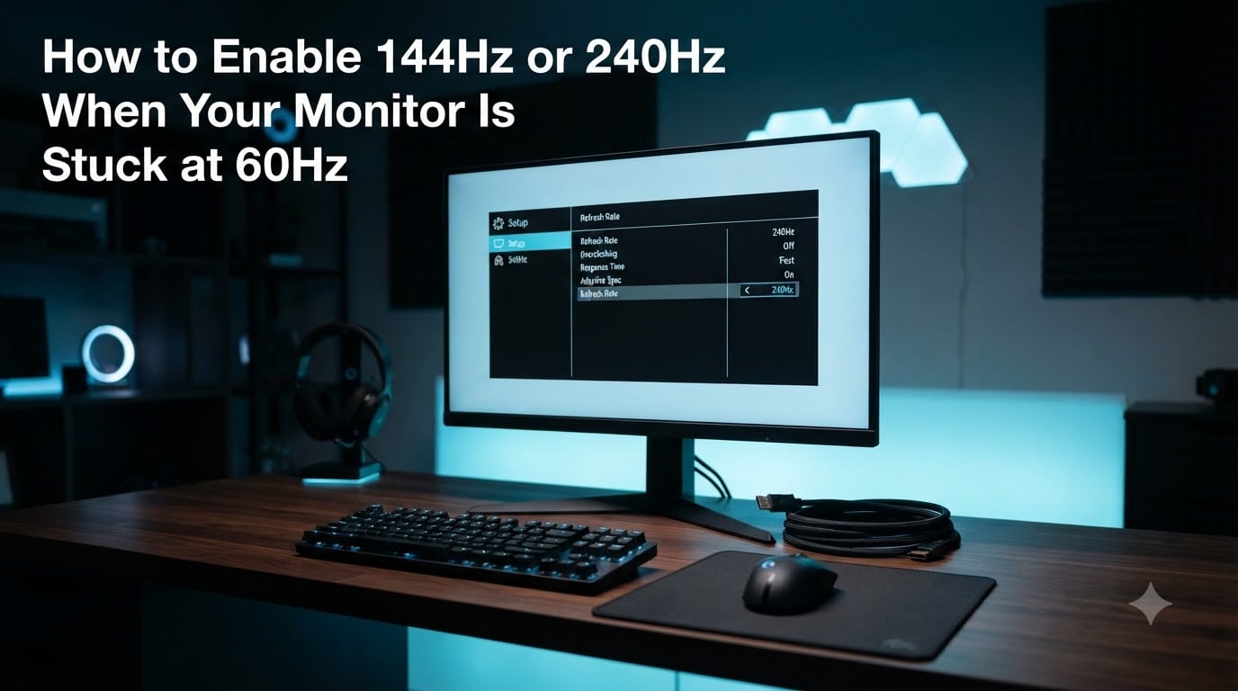How to Enable 144Hz or 240Hz When Your Monitor Is Stuck at 60Hz