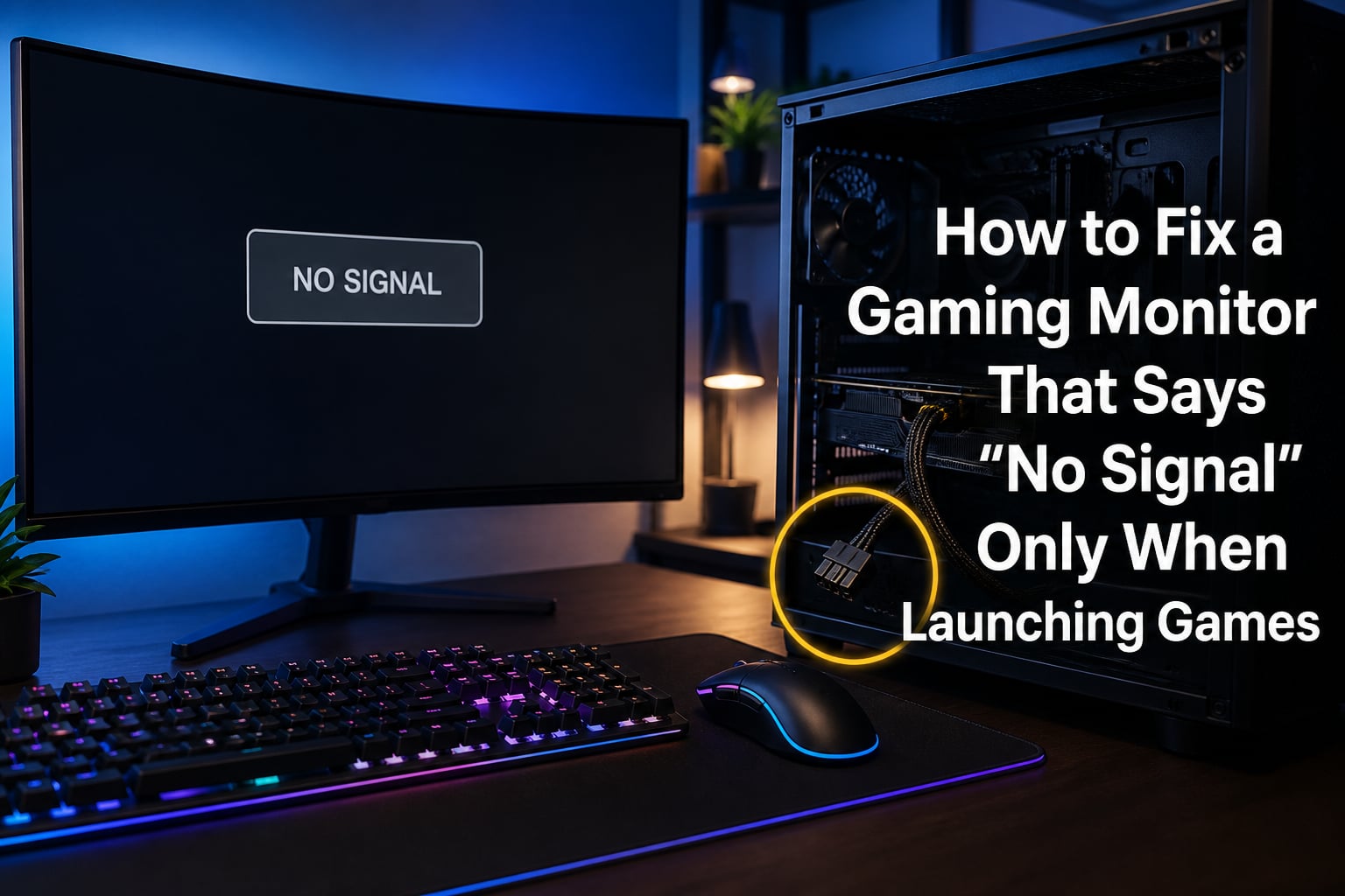 How to Fix a Gaming Monitor That Says "No Signal" Only When Launching Games