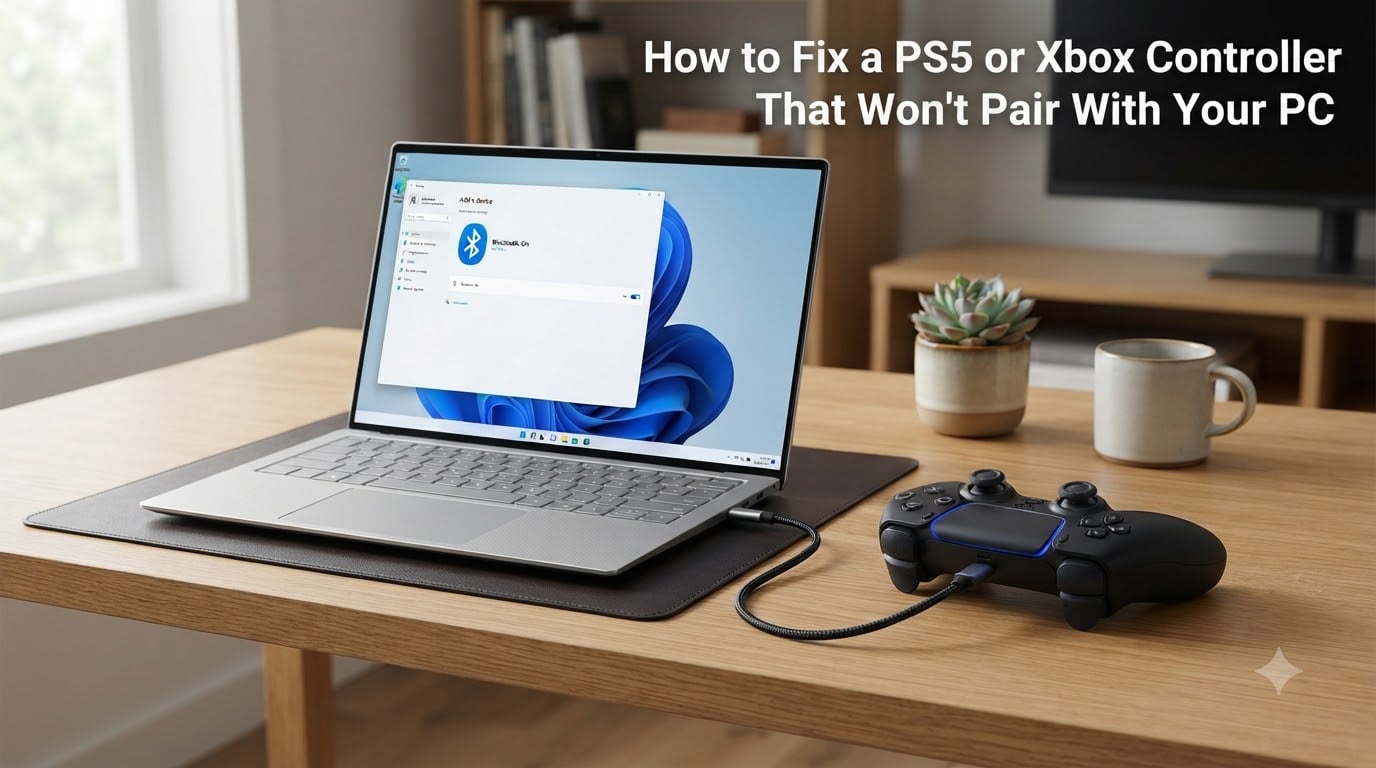 How to Fix a PS5 or Xbox Controller That Won't Pair With Your PC