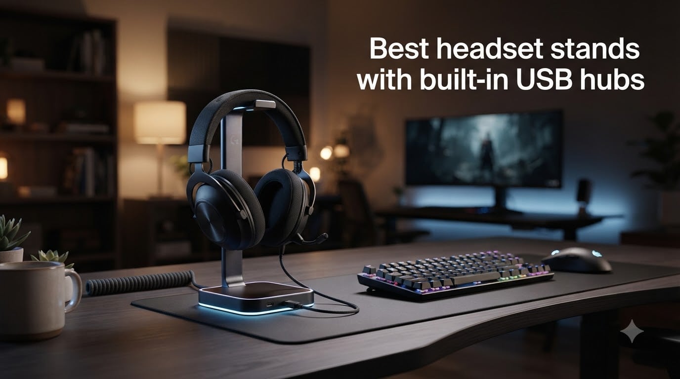 Best headset stands with built-in USB hubs
