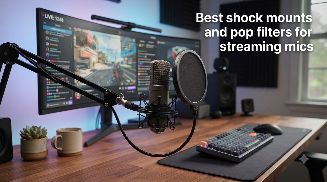 Best shock mounts and pop filters for streaming mics