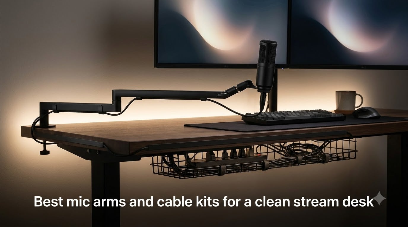Best mic arms and cable kits for a clean stream desk