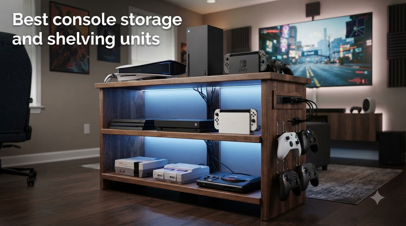 Best console storage and shelving units