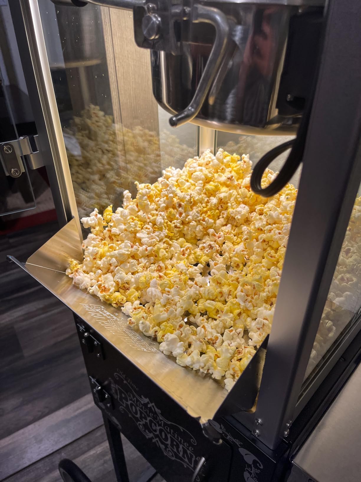 Matinee Popcorn Machine with Cart - 8oz Popper with Stainless-Steel Kettle, Warming Light, and Accessories by Great Northern Popcorn (Red) customer photo 2