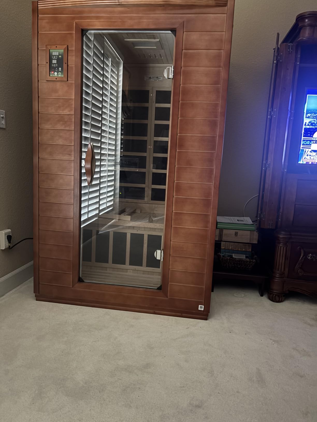 Dynamic Saunas Andora 2-Person Infrared Sauna with Red Light Therapy. customer photo 1