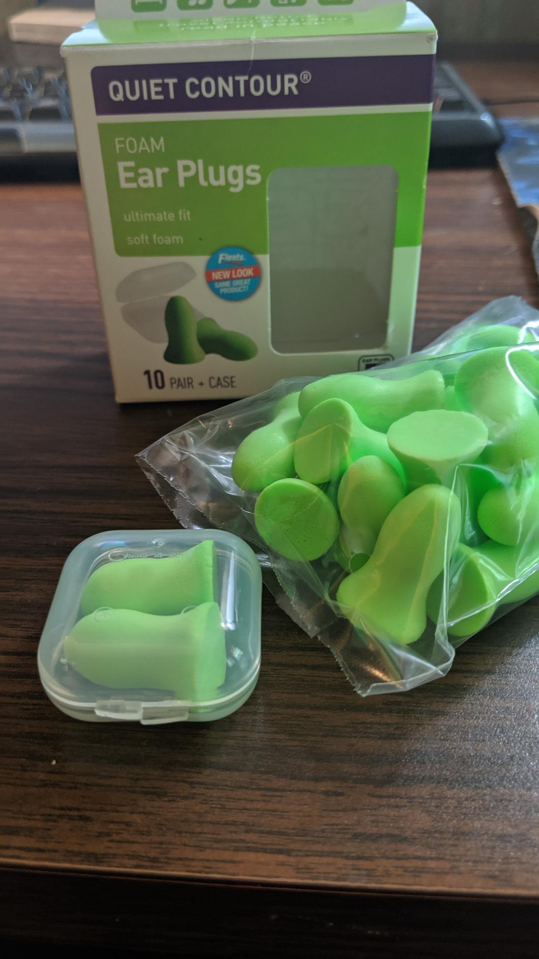 Flents Protechs Quiet Contour Foam Ear Plugs, NRR 33, 10 Pair, Green customer photo 1