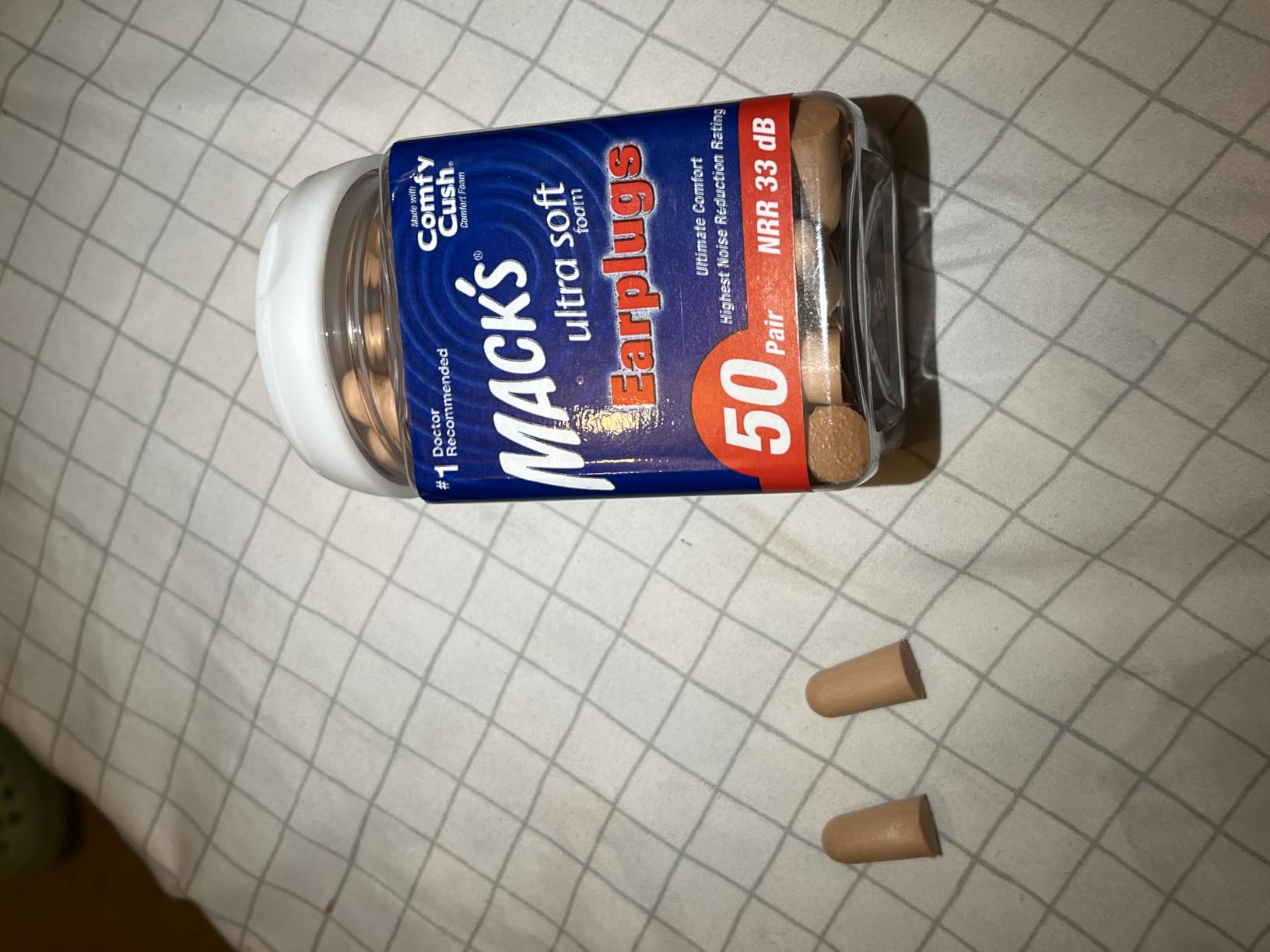 Mack's Ultra Soft Foam Earplugs, 50 Pair - 33dB Highest NRR | Made in USA customer photo 1