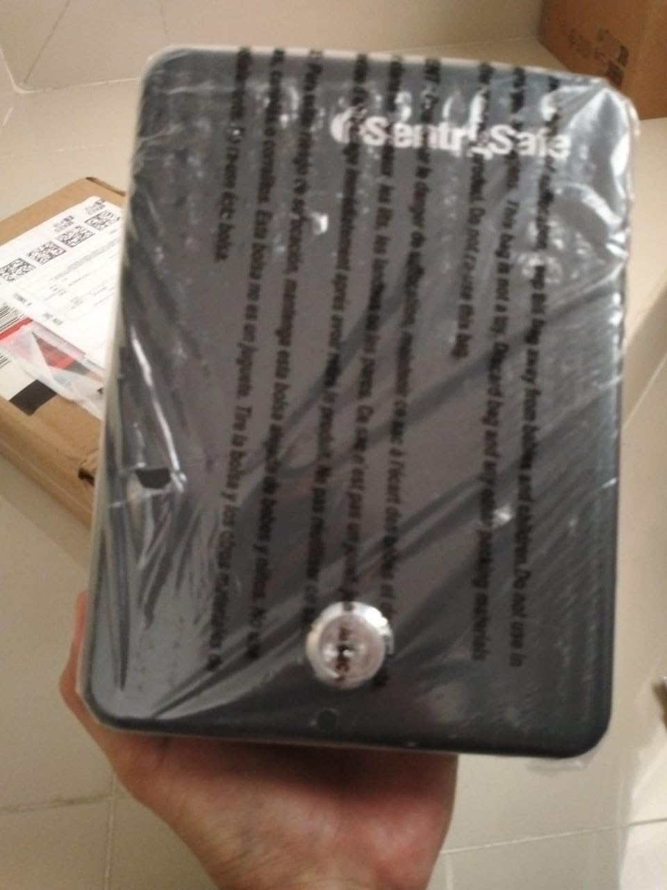 SentrySafe Mini Safe is a Lock Box with Key Lock for Office or Dorm that Secures Money, Passports, or Other Small Valuables, Exterior: 2.6 H x 5.9 W x 8.0 inches, P005K customer photo 2