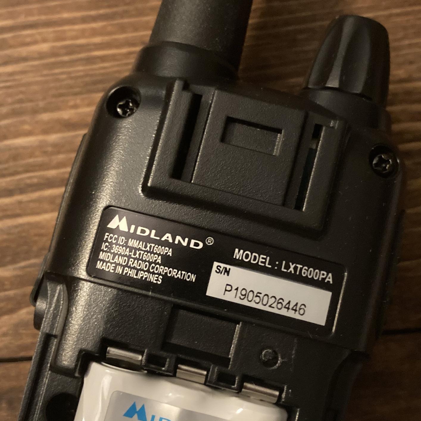 Midland LXT600VP3 FRS License Free Walkie Talkies. Black, 2 Pack customer photo 2
