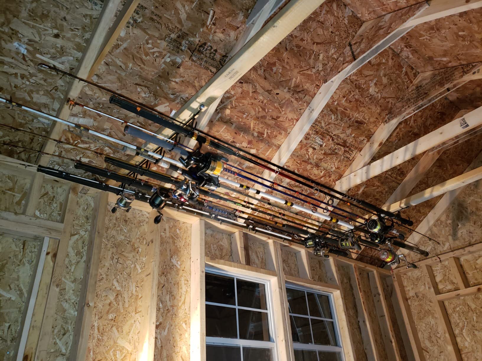 Rack'Em Fishing Rod Racks - Pole Holders - Mounted Storage Racks for Rods - Ceiling or Wall Mount for Poles in Garage, Boat customer photo 1