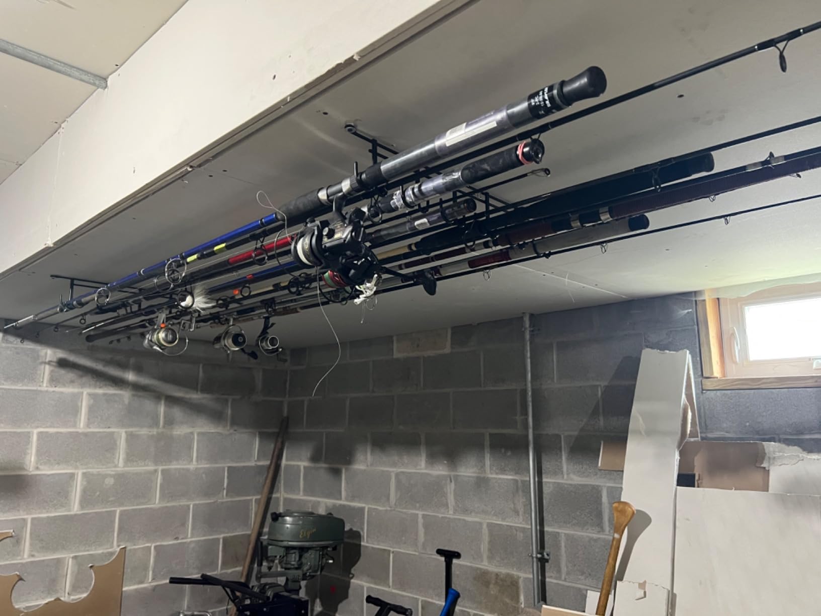 Rack'Em Fishing Rod Racks - Pole Holders - Mounted Storage Racks for Rods - Ceiling or Wall Mount for Poles in Garage, Boat customer photo 2