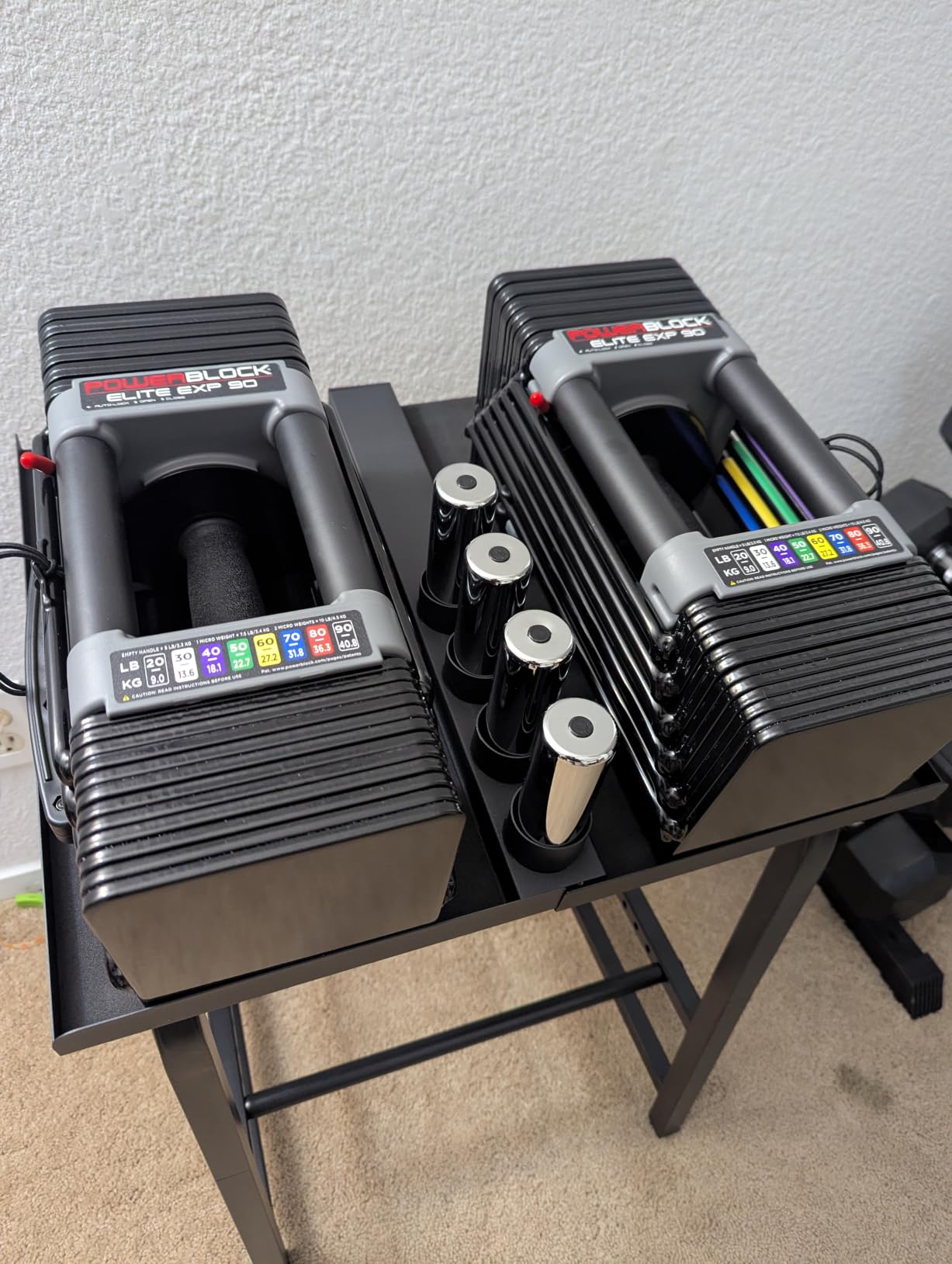 PowerBlock Elite EXP Adjustable Dumbbells, Sold in Pairs, Stage 1, 5-50 lb. customer photo 1