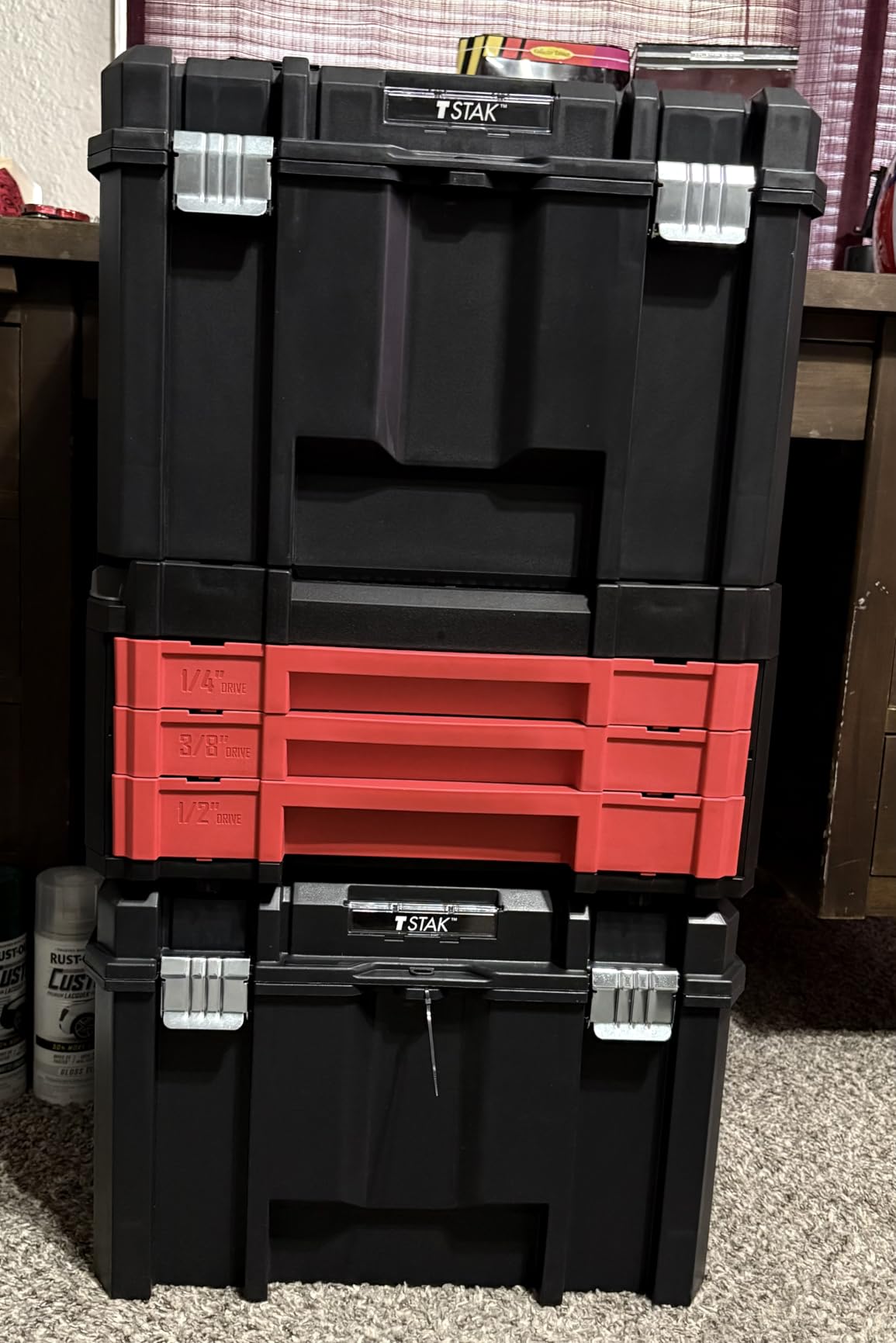 DEWALT TSTAK Tool Box, Extra Large Design, Removable Tray for Easy Access to Tools, Water and Debris Resistant (DWST17806) customer photo 2