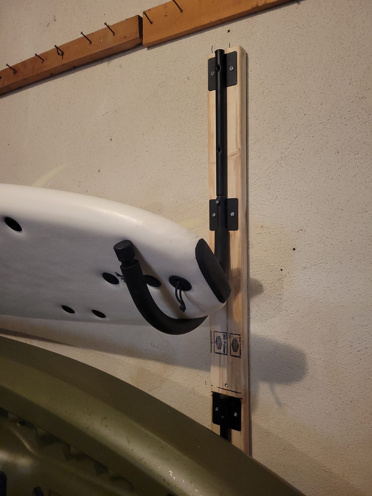 2-Pack of Kayak Storage Hook Sets - Kayak Wall Mount Hangers with 100lb Capacity Per Pair for Paddleboards, Surfboards, customer photo 2