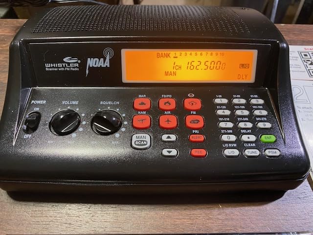 Whistler WS1025 Analog Desktop Scanner – Programmable Police/Fire/Weather Radio with 200 Channels and Backlit LCD Display – Easy-to-Use Base Unit – Black customer photo 1