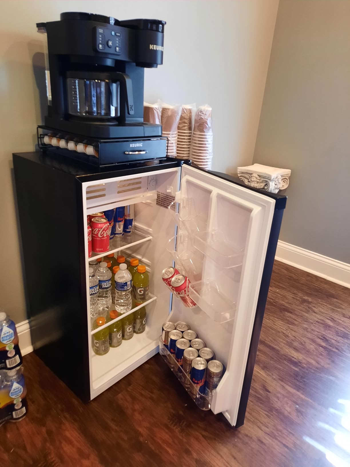 ARCTIC CHEF Mini Refrigerator, Compact Freezer Compartment, Adjustable Thermostat Control, Reversible Door, Ideal Fridge for Dorm, Office, Apartment, Platinum Stainless, 3.2 Cubic Feet customer photo 2