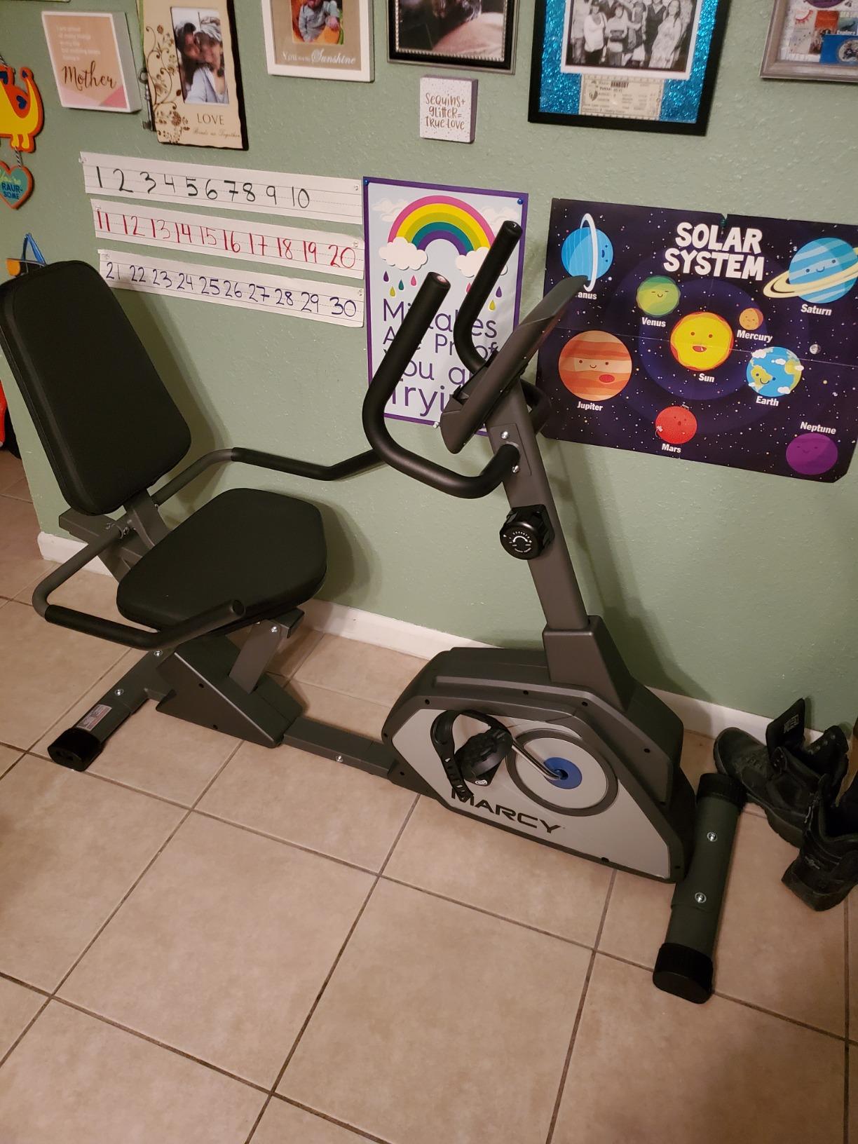 Marcy Magnetic Recumbent Exercise Bike with 8 Resistance Levels customer photo 2