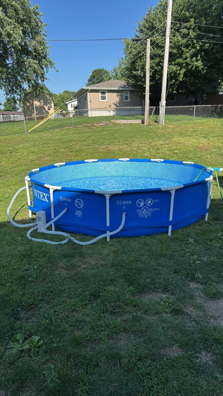 INTEX Metal Frame 12ft x 30in Round Above Ground Swimming Pool Set w/Pump customer photo 2