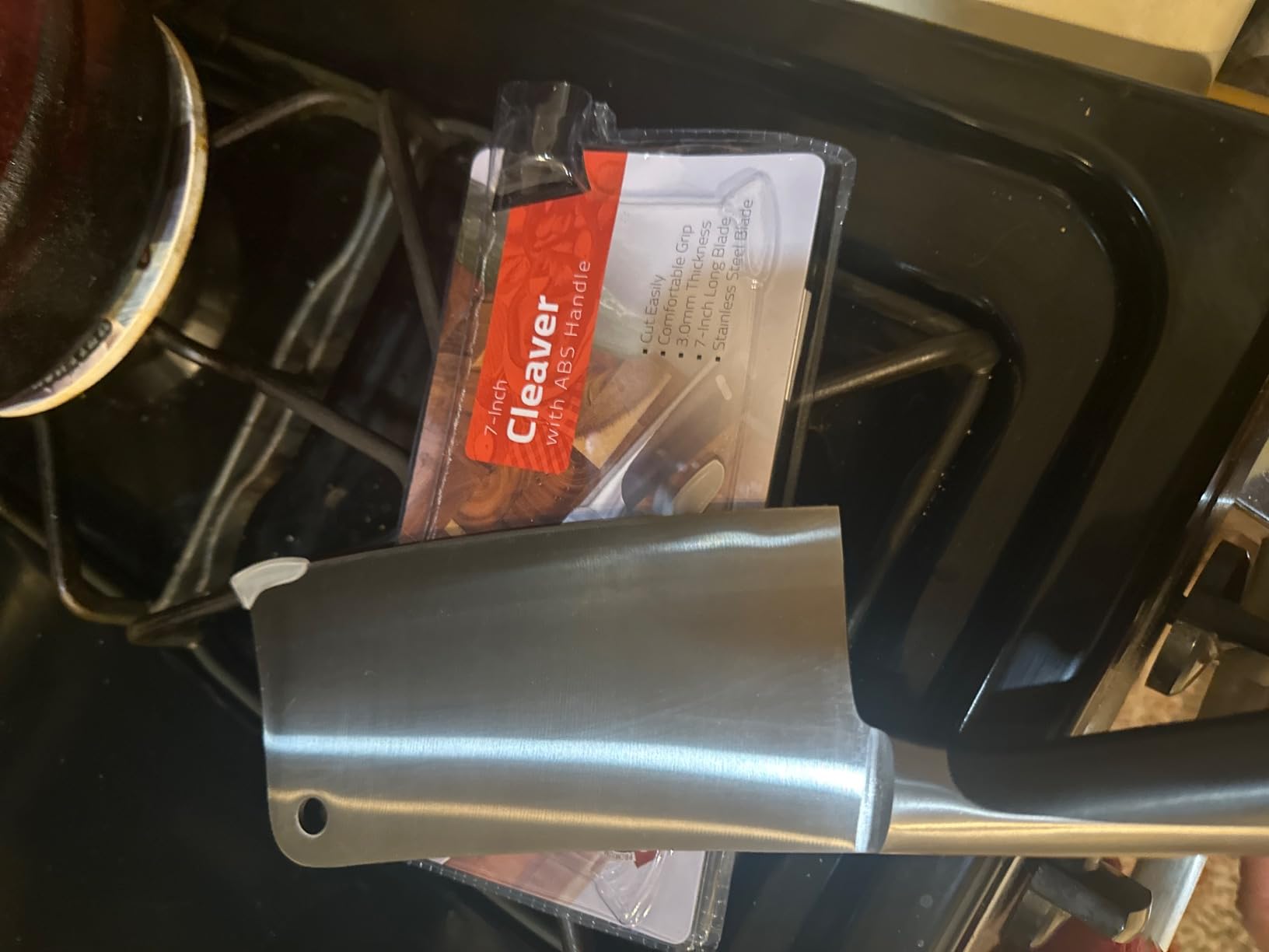 Utopia Kitchen Meat Cleaver Knife 7 Inch Bone Chopper Stainless Steel customer photo 1