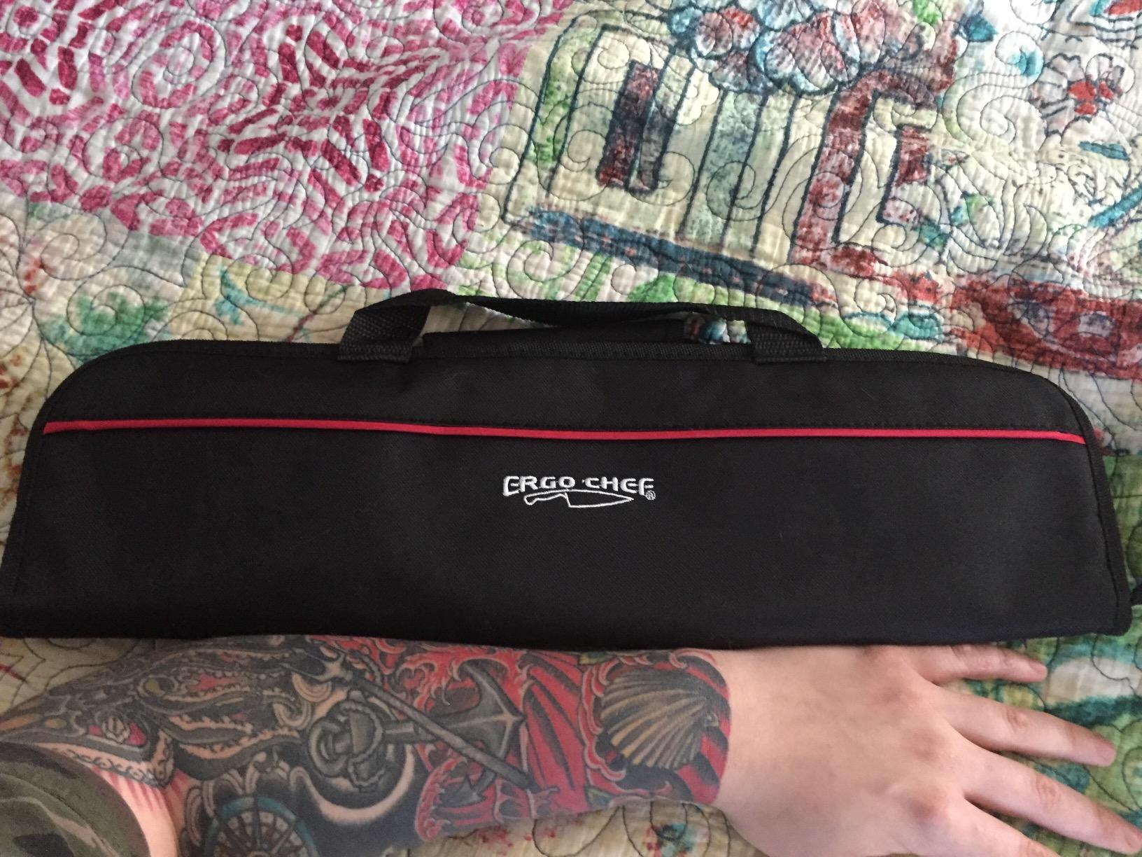 Ergo Chef 5 Pocket Chef Knife Case Roll Bag Bi-Fold (Black) Lightweight - Durable Nylon / Polyester Blend– Perfect for the Busy Traveling Chef customer photo 2