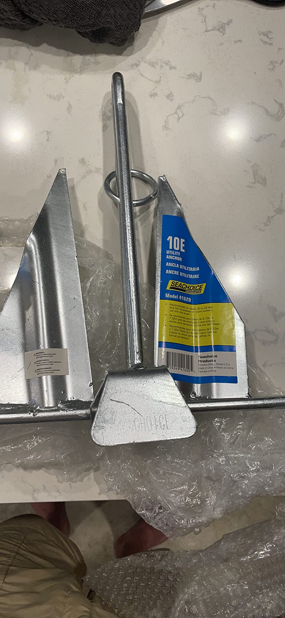 Seachoice Claw Anchor – Hot Dipped Galvanized Steel – For Use in Variety of Sea Beds – Multiple Sizes customer photo 1