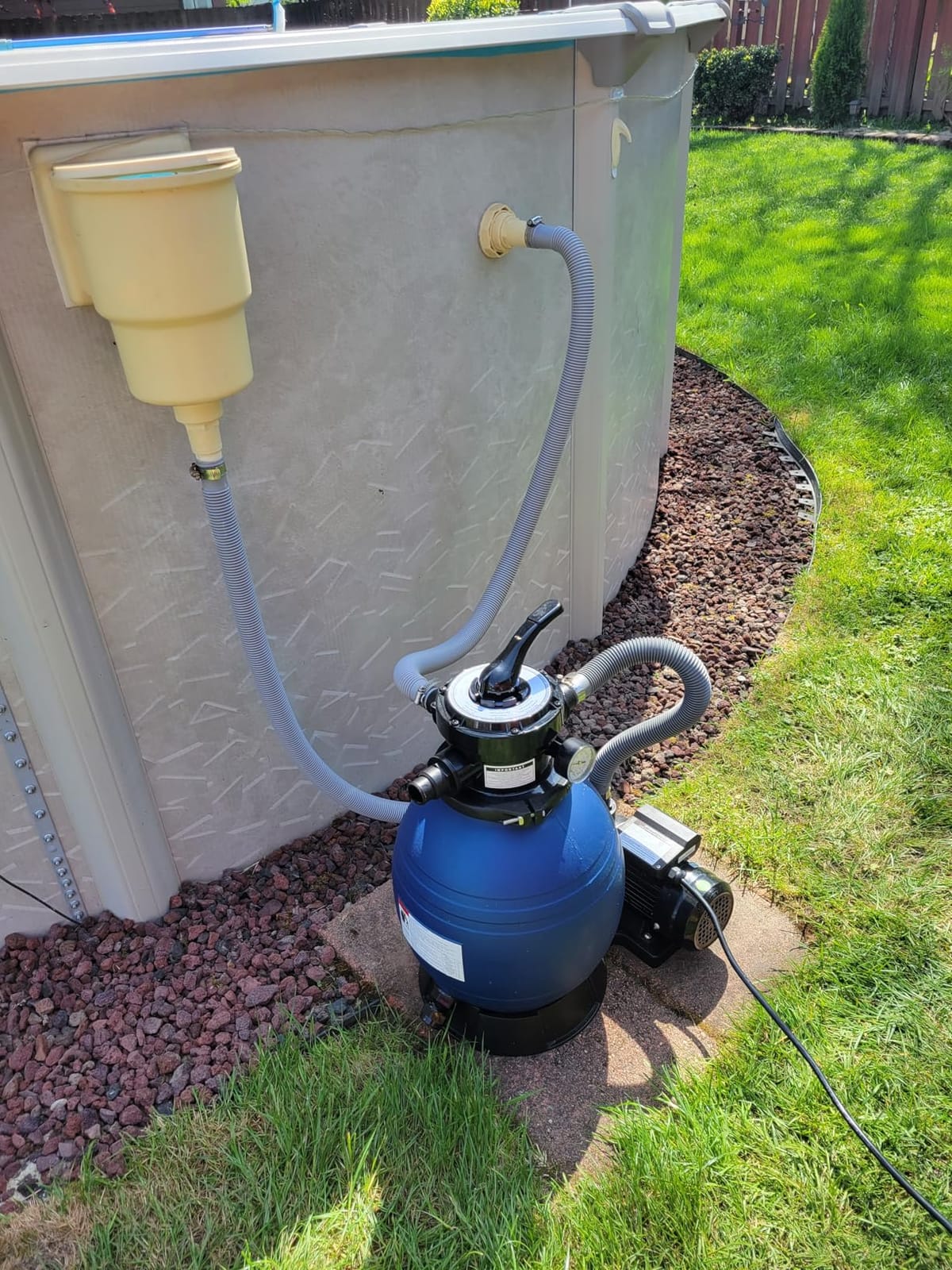 Swimline Sand Filter Pump for Above Ground Pool - 14'', 0.45THP, 2400 GPH Pump Flow Rate, 4 Way Multi Port Valve, Easy Installation customer photo 2