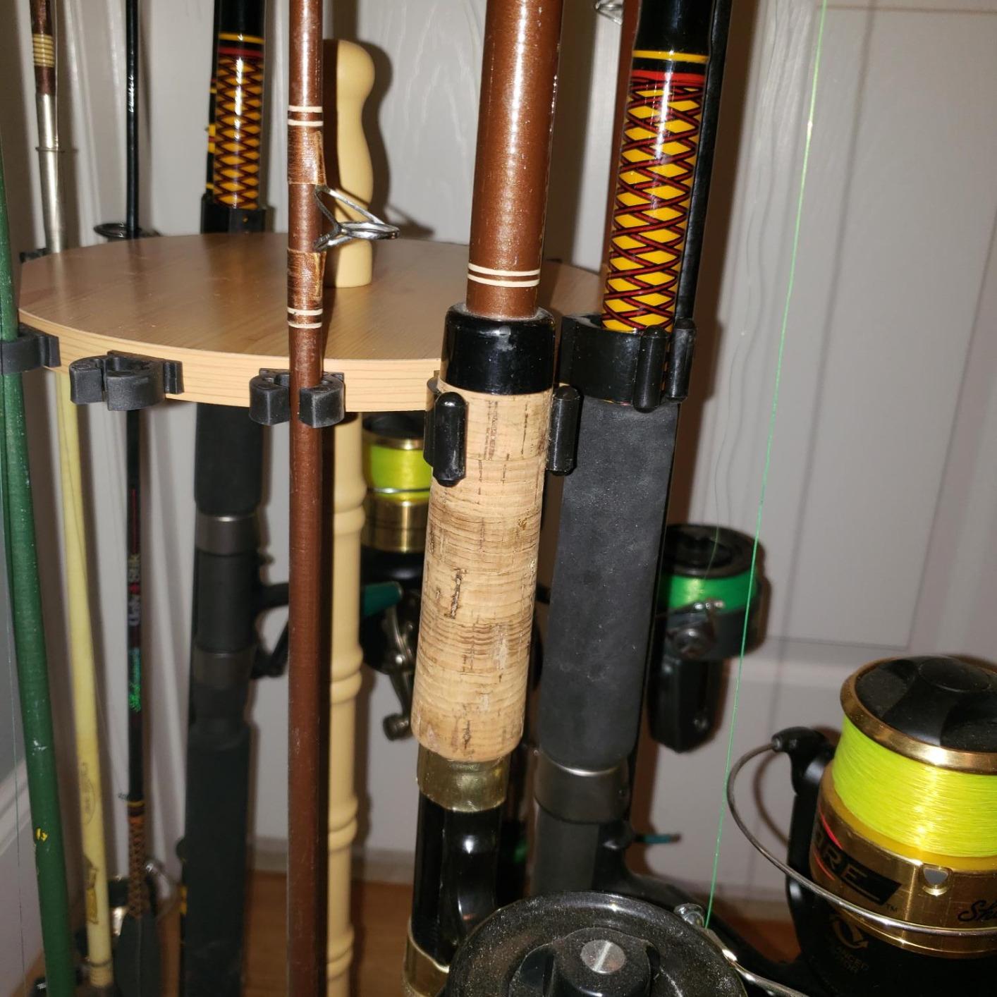 Rush Creek Creations 16-Rod Round Fishing Rod Holder for Garage, Tackle Box customer photo 2