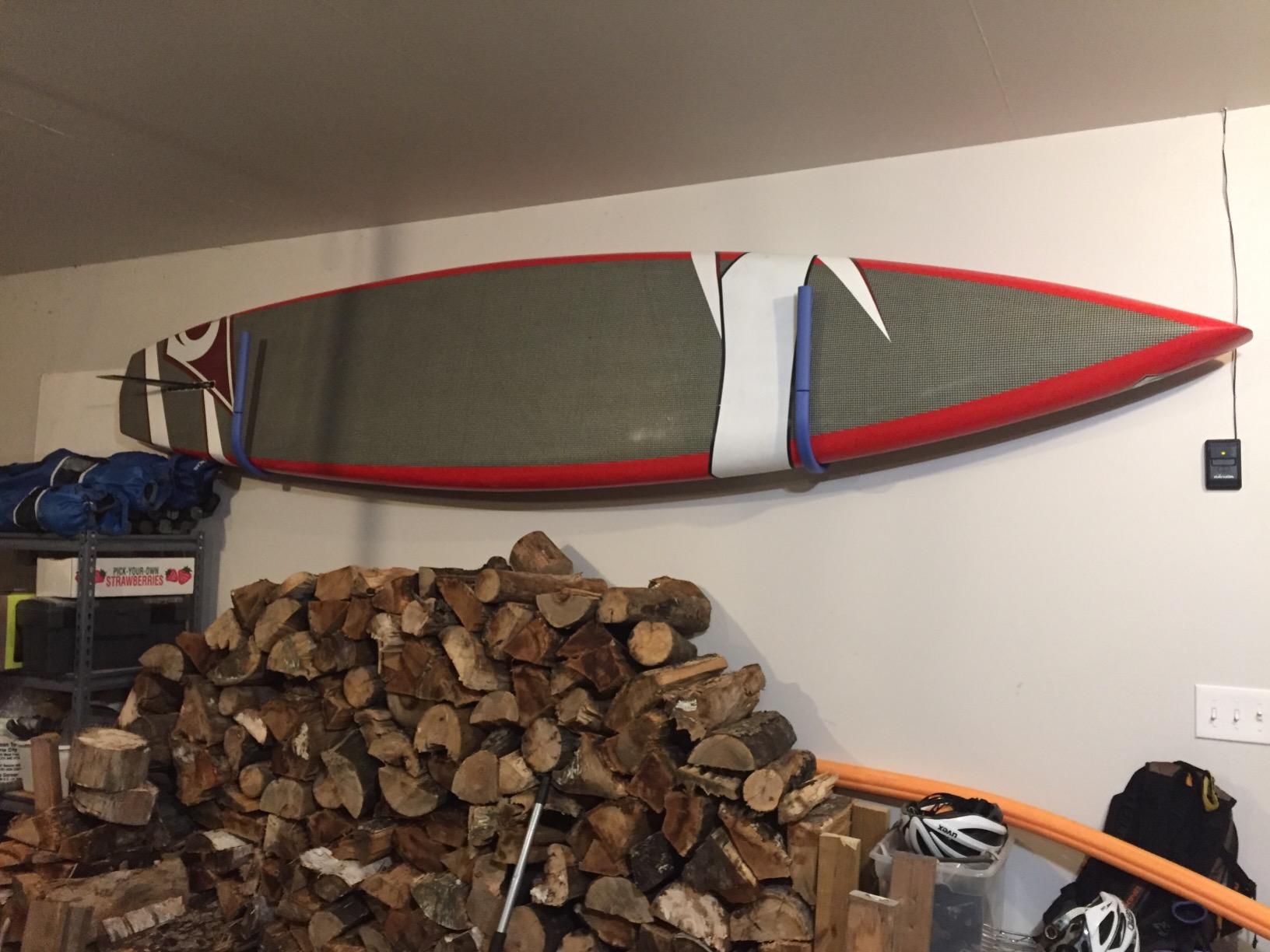 Metal Display Wall Rack Set for SUP Board, Surfboard, Wakeboard, Kiteboard, Snowboard, Longboards, Shortboard Storage Management. customer photo 2