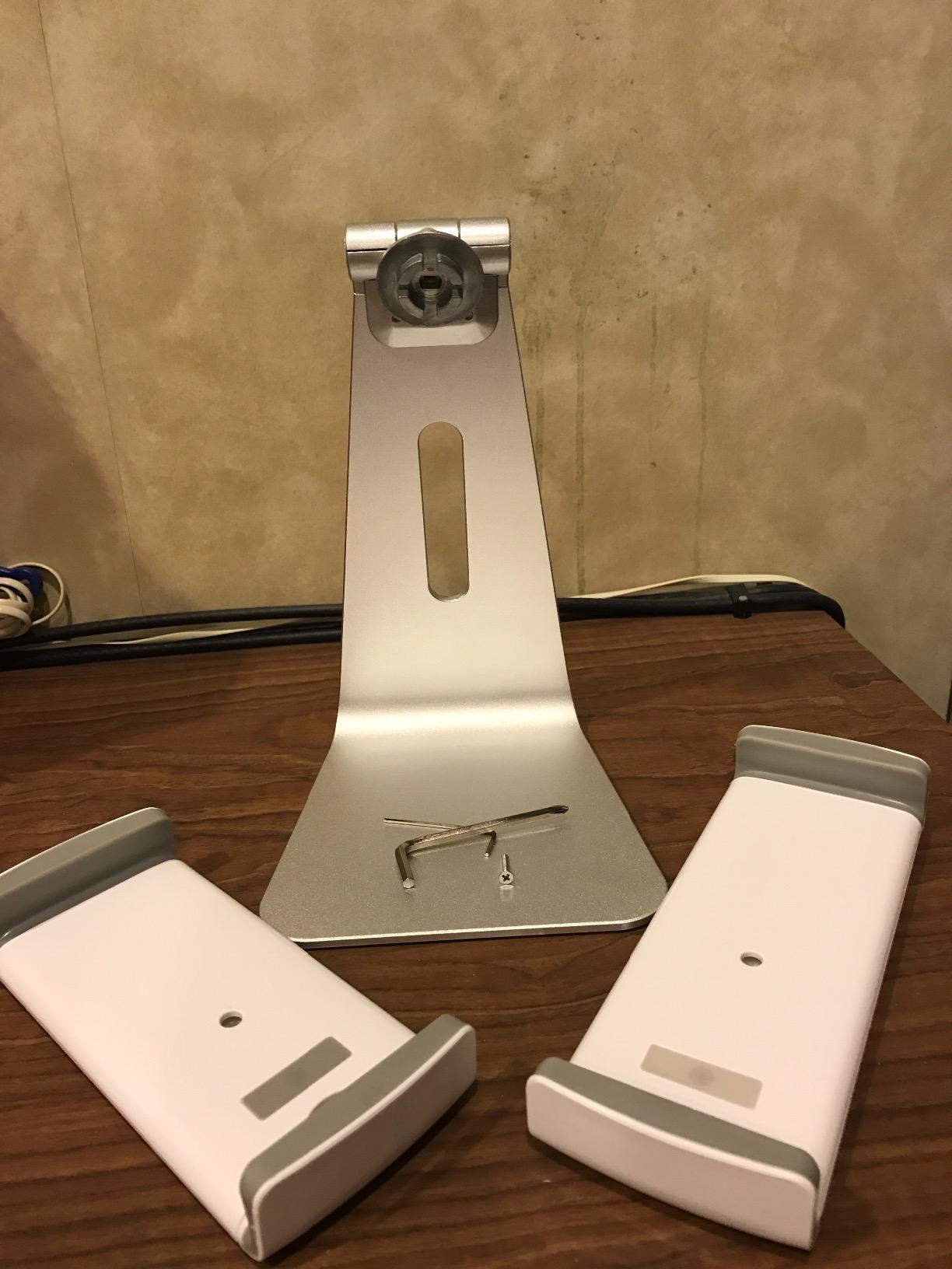 AboveTEK Elegant Tablet Stand, Aluminum iPad Stand Holder, Desktop Kiosk POS Stands for 7-15.6 inch iPad/Portable Monitor, Tablet Mount for Showcase Office Reception Countertop customer photo 1
