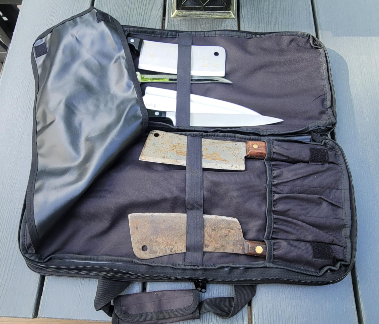 EVERPRIDE Chef Knife Bag Holds 20 Knives PLUS Large Zippered Compartment for Kitchen Tools – Durable, Large Knife Bag for Chefs – Knives Not Included customer photo 1