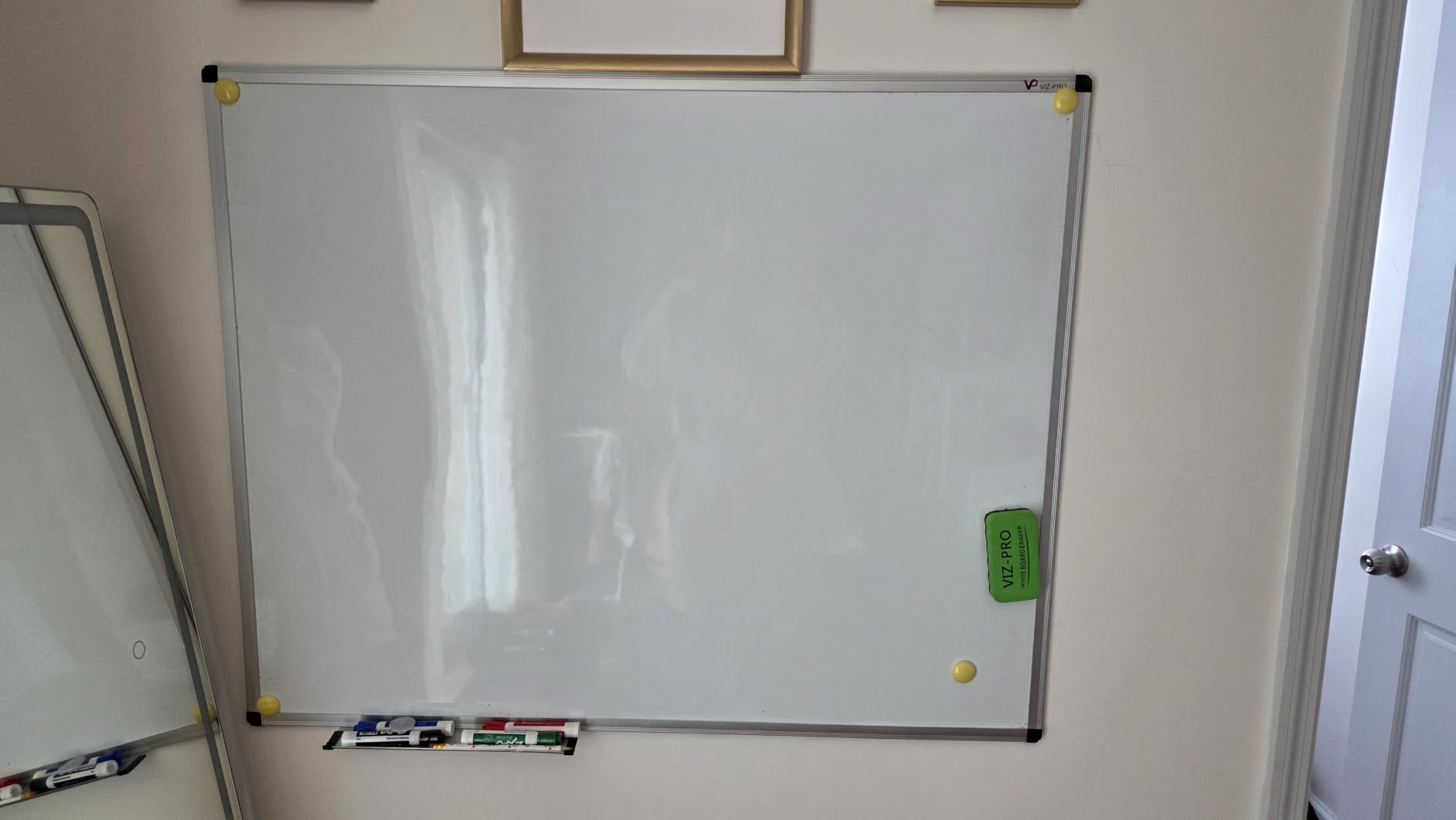 VIZ-PRO Magnetic Whiteboard/Dry Erase Board, 48 X 36 Inches, Silver Aluminium Frame customer photo 1