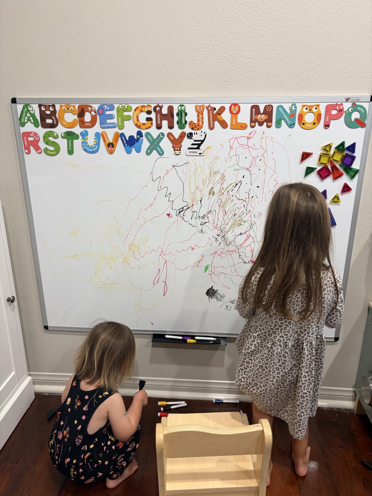 VIZ-PRO Magnetic Whiteboard/Dry Erase Board, 48 X 36 Inches, Silver Aluminium Frame customer photo 2