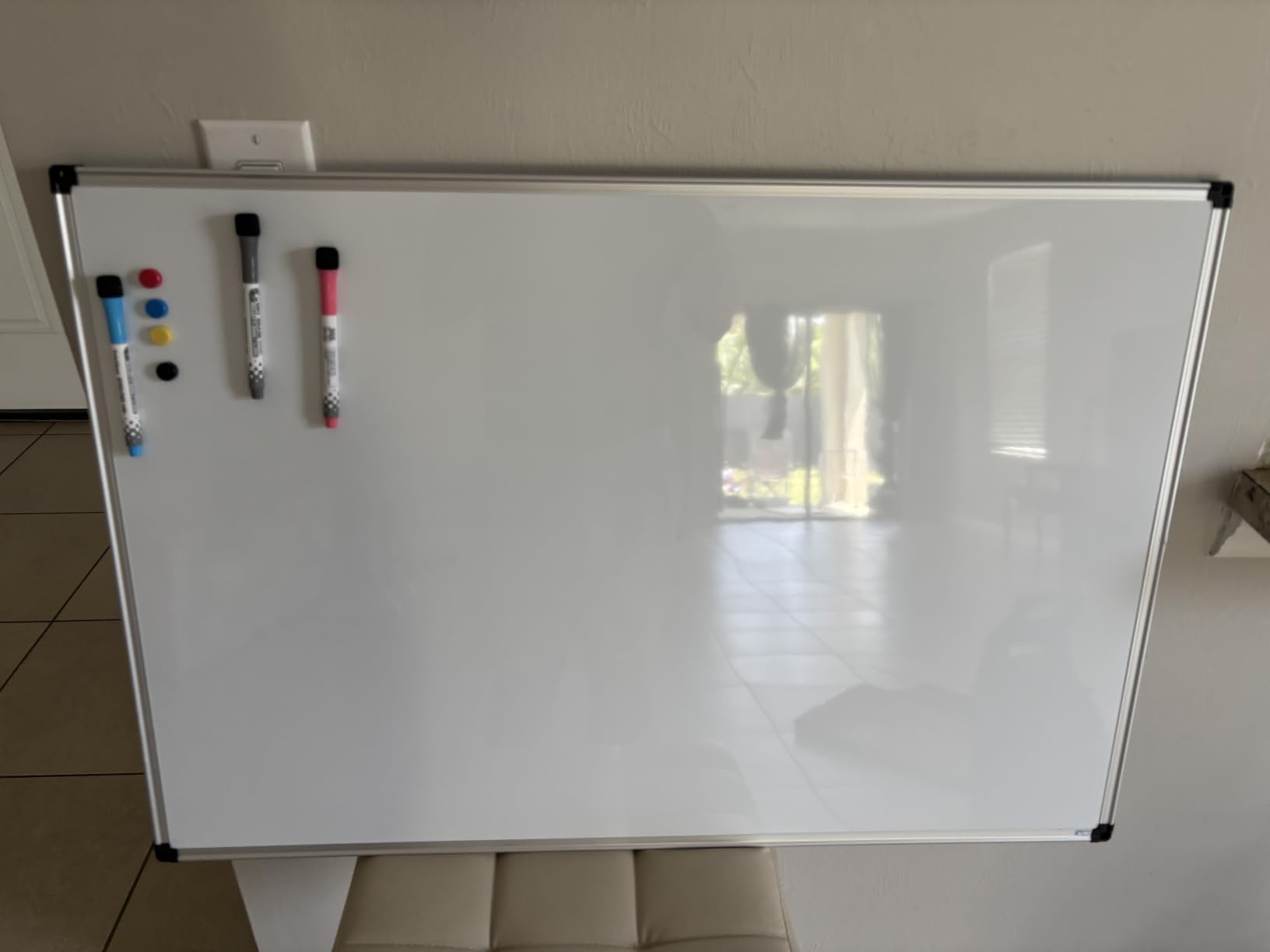 XBoard Magnetic Dry Erase Board/Whiteboard, 36 X 24 Inches Double Sided White Board, Silver Aluminium Frame customer photo 2