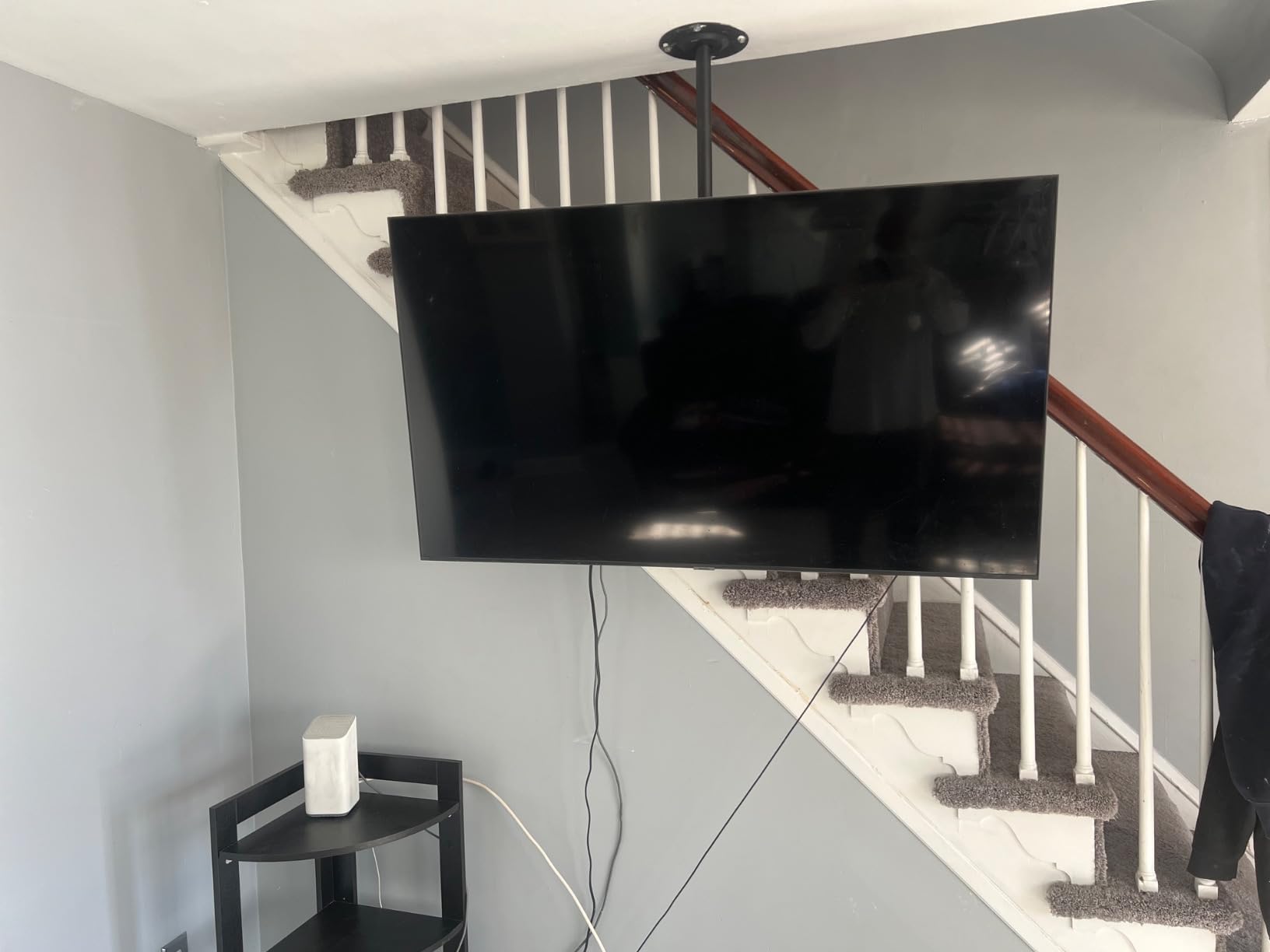 Suptek Ceiling TV Mount Fits Most 26-65 inch LCD LED Plasma Panel Display with Max VESA 400x400mm Loaded up to 45kg/100lbs Height Adjustable MC4602 customer photo 2