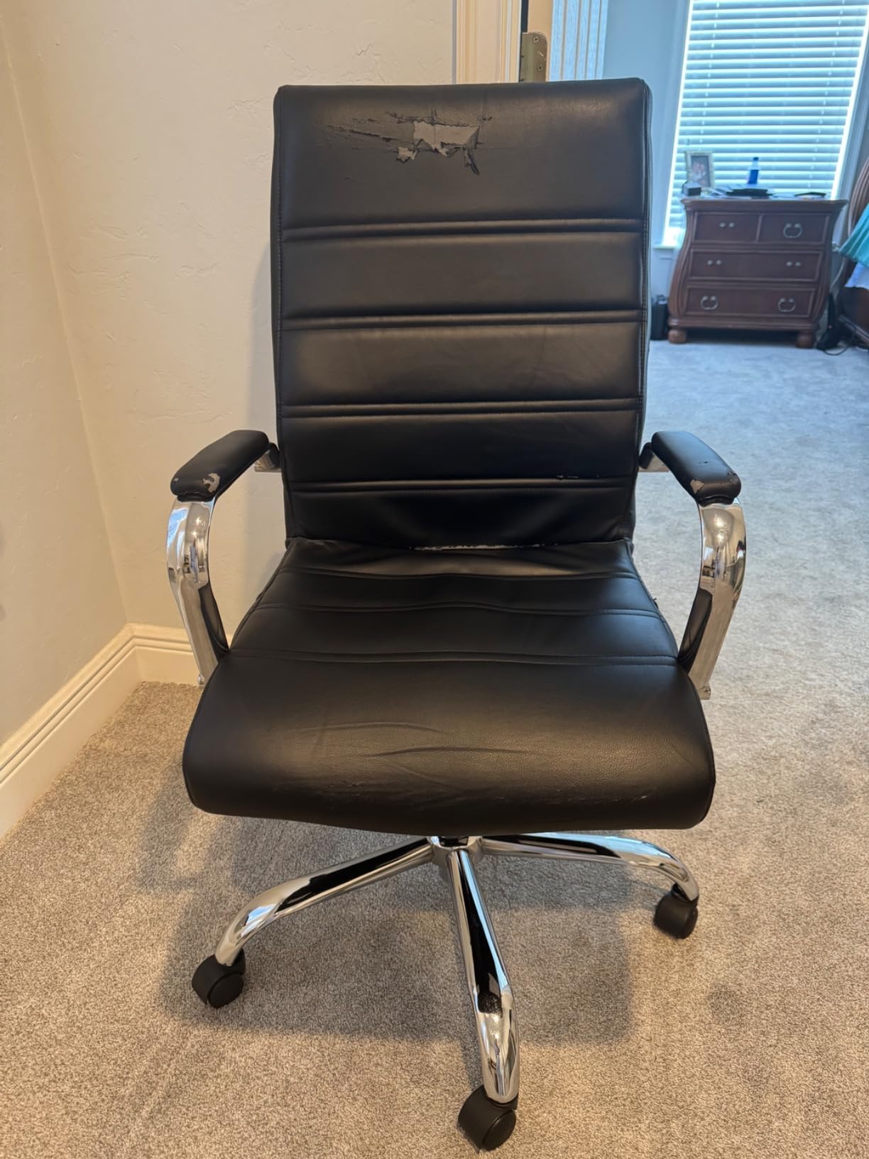 Flash Furniture High Back Office Chair - High Back LeatherSoft Executive Office Swivel Chair with Wheels customer photo 2