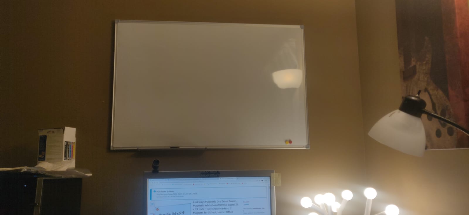 Lockways Magnetic Dry Erase Board, 36 x 24 Inch Magnetic Whiteboard customer photo 1