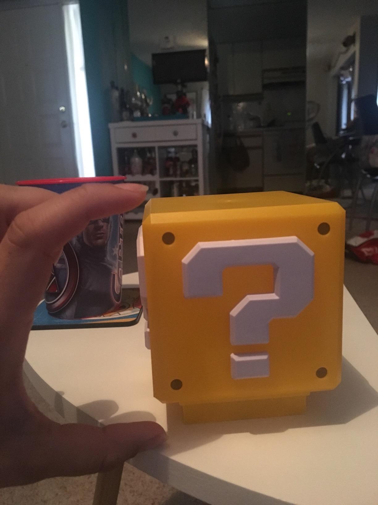 Paladone Super Mario Mini Question Block Light - Officially Licensed Super Mario Bros. Merchandise, Bedroom or Game Room Decor, Retro Gamer Gift, Battery Powered customer photo 2