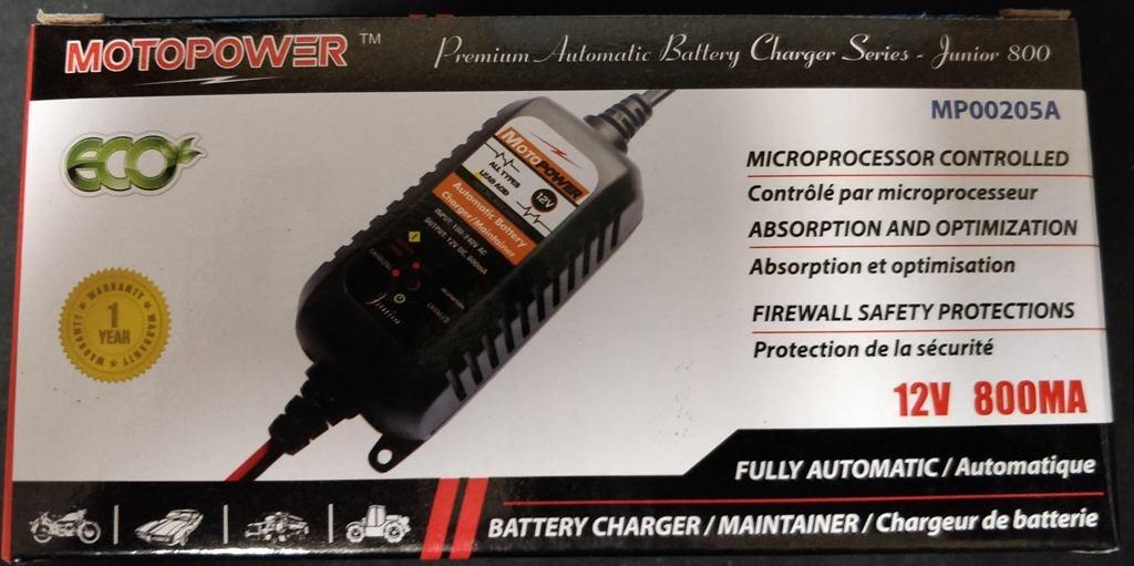 MOTOPOWER MP00205A 12V 800mA Automatic Battery Charger, Maintainer, Trickle and Desulfator customer photo 1