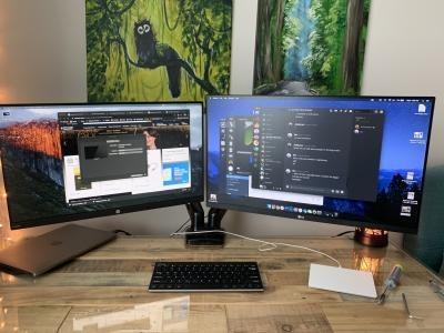 HP VH240a 23.8-inch Full HD 1080p IPS LED Monitor with Built-in Speakers and VESA Mounting, Rotating Portrait & Landscape, Tilt, and HDMI & VGA Ports (2DS80AA#ABA) - Black customer photo 2