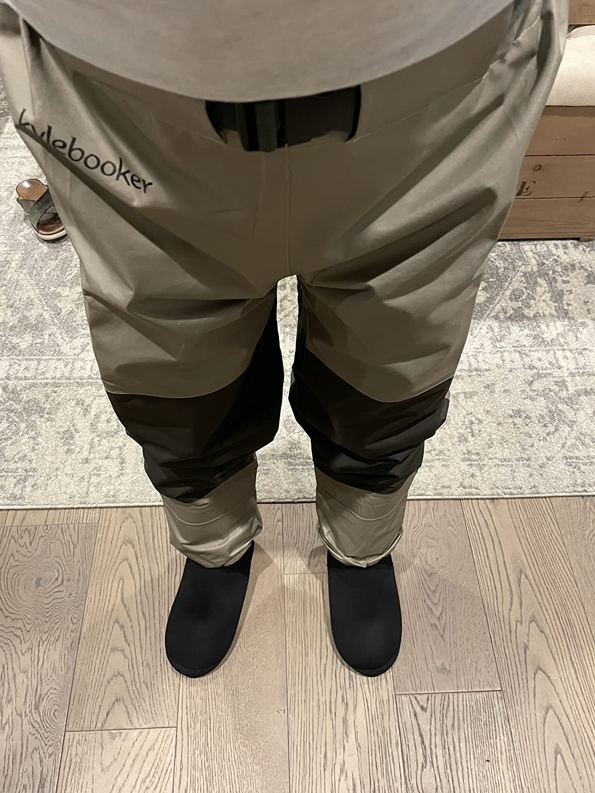 Kylebooker Breathable Stockingfoot Waist High Pant Waders KB003 customer photo 1