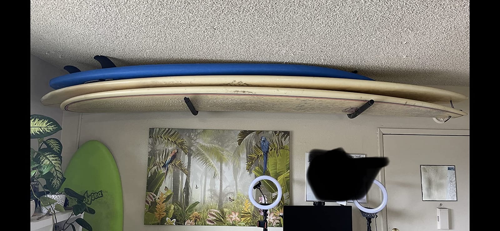 StoreYourBoard Stand Up Paddle Board and Kayak Rack - Surfboard Wall Mount and Garage Ceiling Storage Racks - Heavy-Duty Indoor Board and Paddle Organizer - Space-Saving Kayak Wall Mount - X-Large customer photo 2