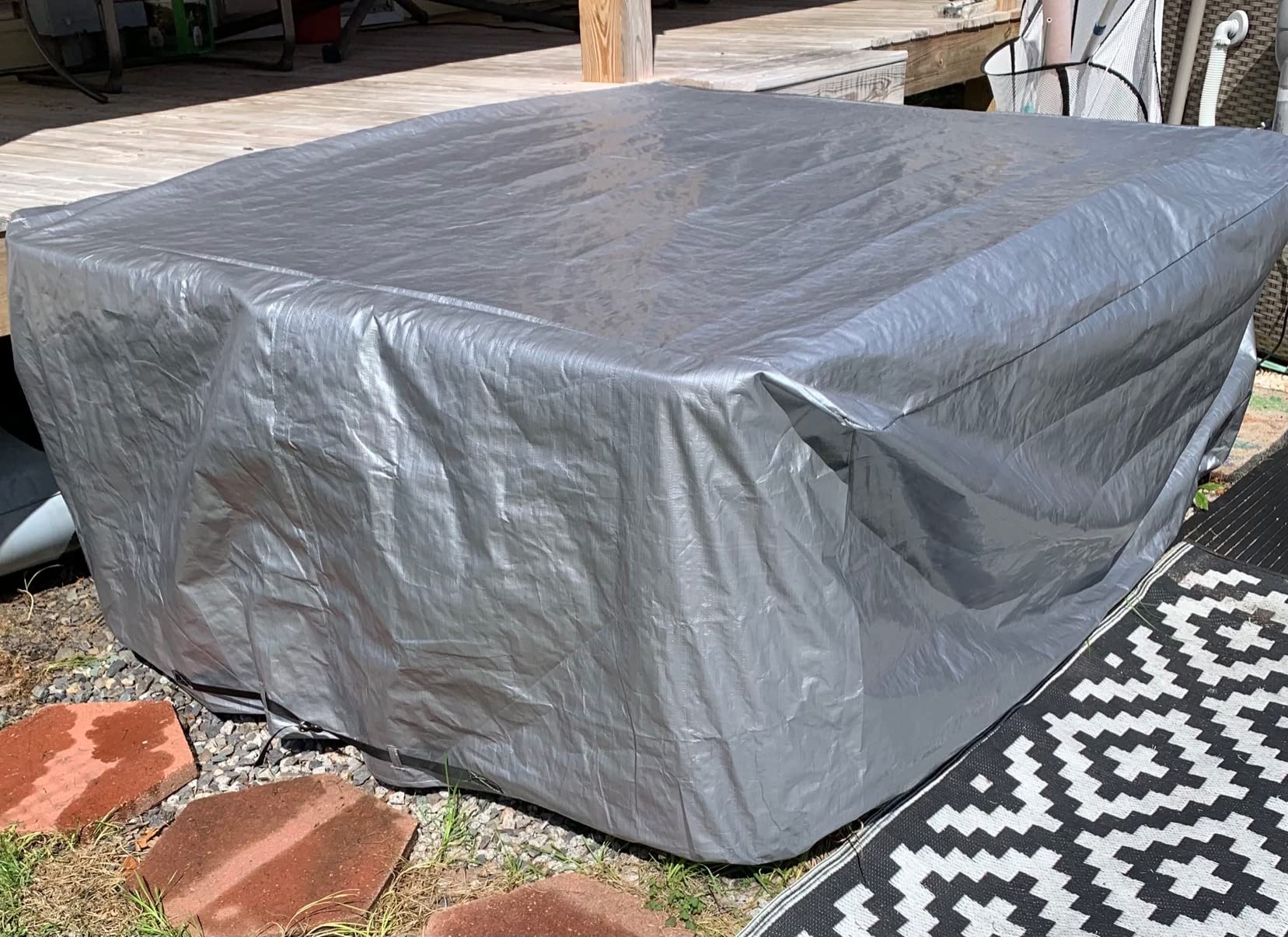 Waterproof Hot Tub Cover 170G Polyethylene Spa Cover customer photo 1