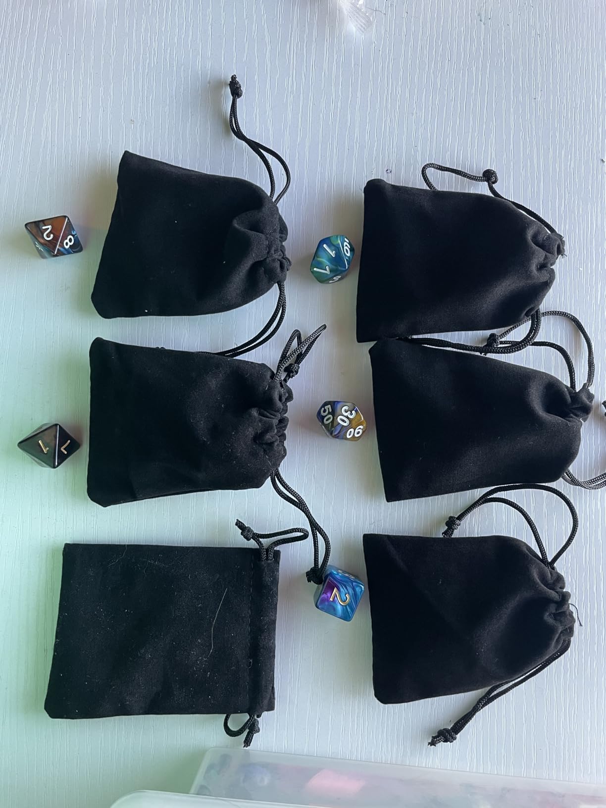 CiaraQ Polyhedral Dice Set - DND Role Playing Dice | Acrylic RPG Dice for Dungeons and Dragons MTG Table Games, Multi-color, 35pcs customer photo 1