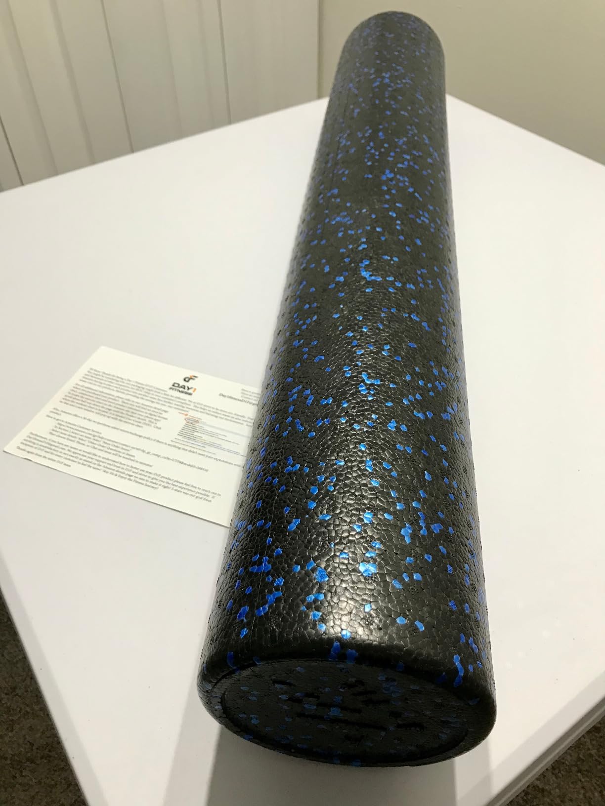 Day 1 Fitness High Density Muscle Foam Rollers - Sports Massage Rollers for Stretching, Physical Therapy, Deep Tissue, Myofascial Release - Ideal for Exercise and Pain Relief - Solid Black, 12