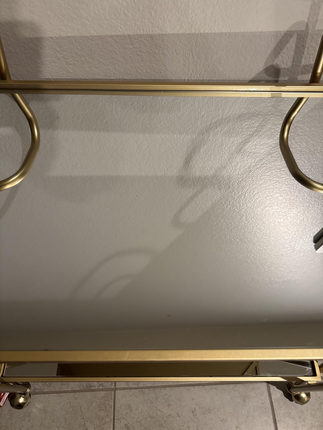 Linon Gina Mid-Century Bar Cart, Gold customer photo 2