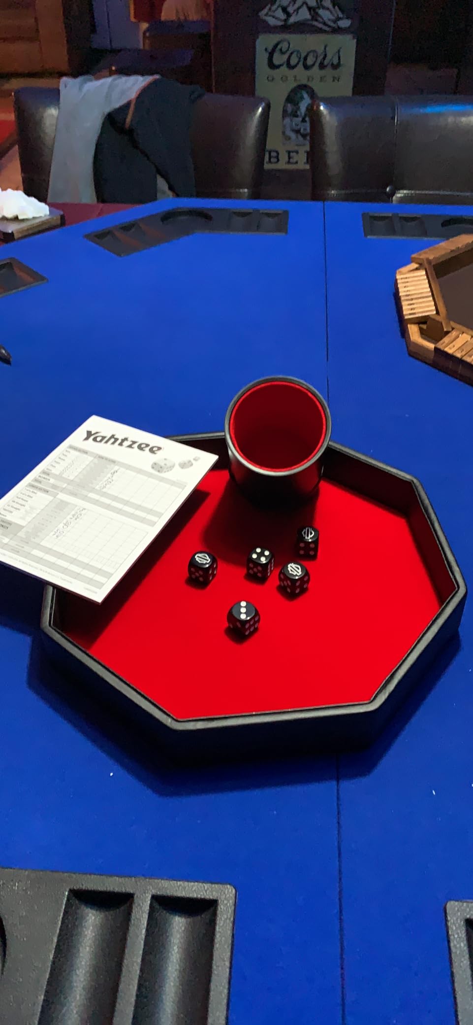 11.5 Inch Octagon Dice Rolling Tray, Black customer photo 1